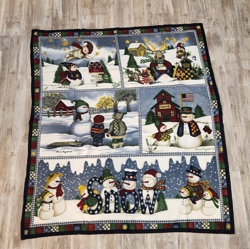 Laurie Korsgaden Snow Winter Scenes Fleece Blanket-51x64"